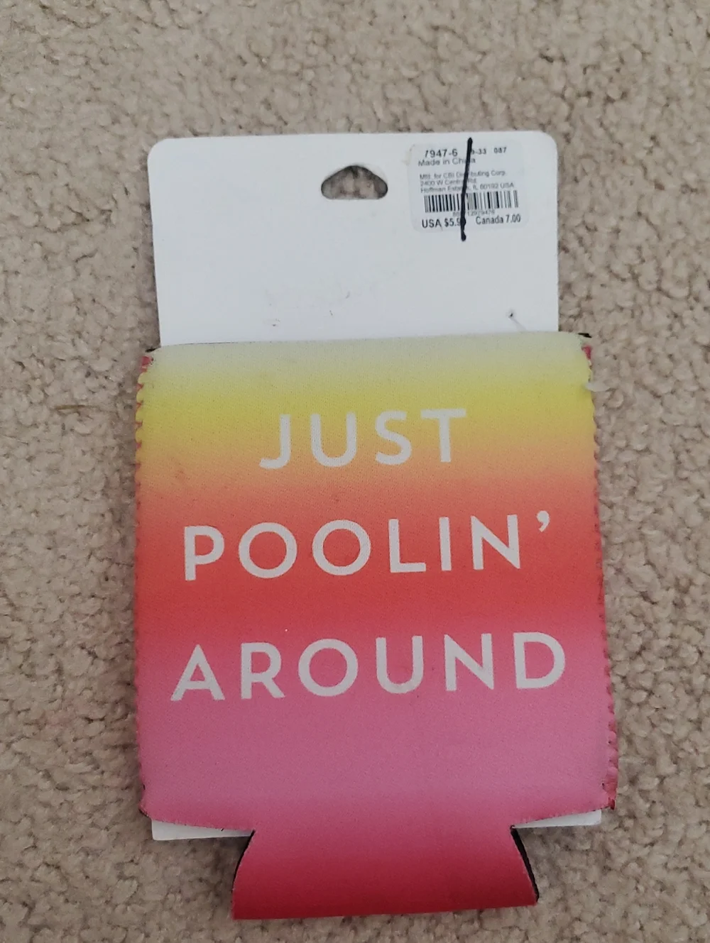 Just Poolin' Around Koozie